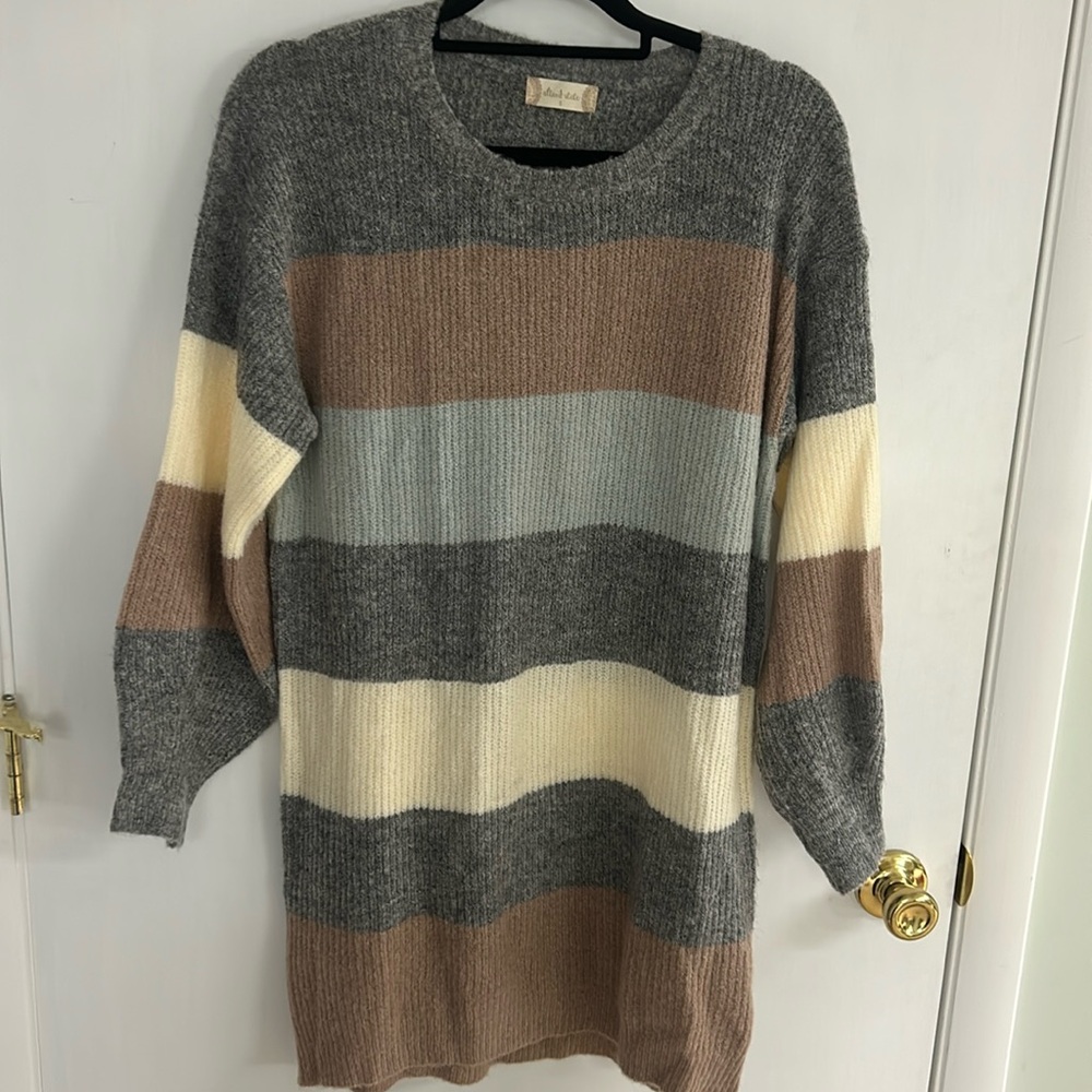 Striped sweater dress